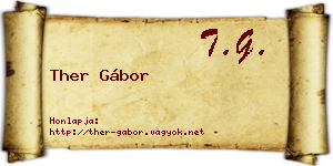 Ther Gábor névjegykártya
