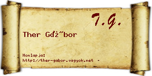 Ther Gábor névjegykártya