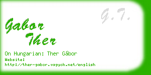 gabor ther business card