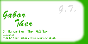 gabor ther business card